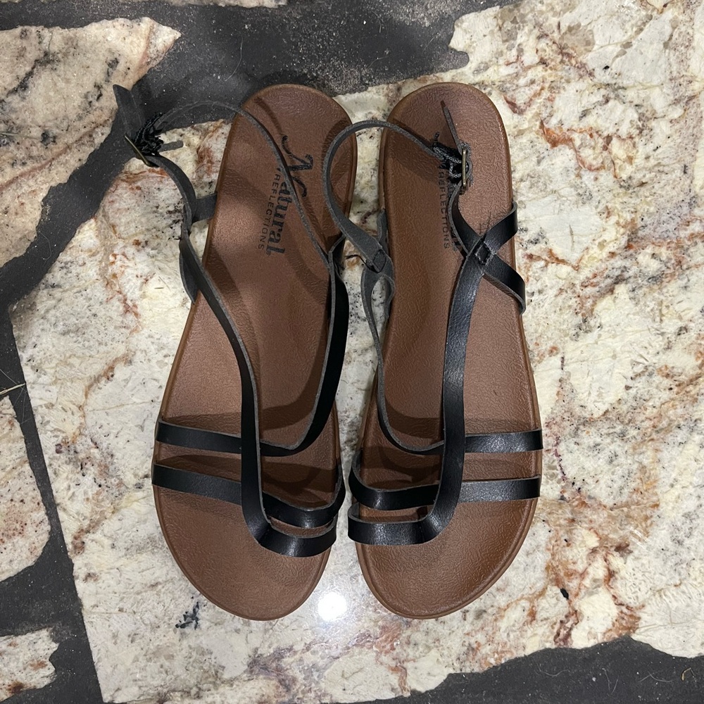 Natural Reflections strap sandal